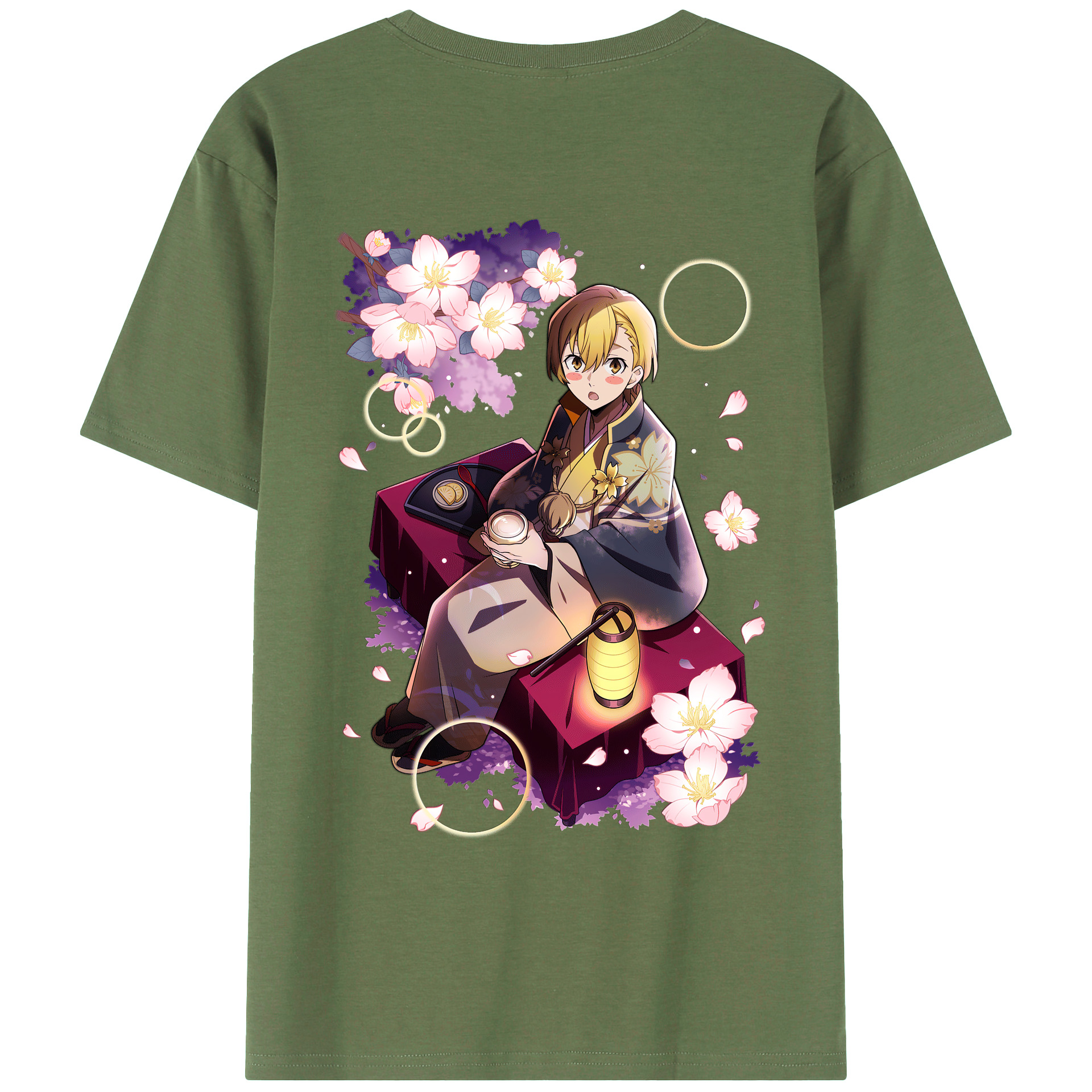 （画像用） 文豪ストレイドッグス Bungo Stray Dogs 綿100％ メンズ半袖Tシャツ（バックプリント） 通気性